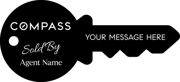 Key Shaped Agent Sign Panel, 16h x 35w, 4mm Corrugated Plastic